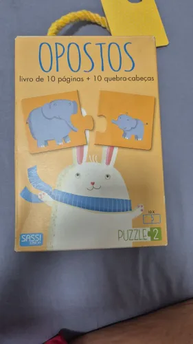 Livro 10 paginas + 10 quebra cabeça opostos