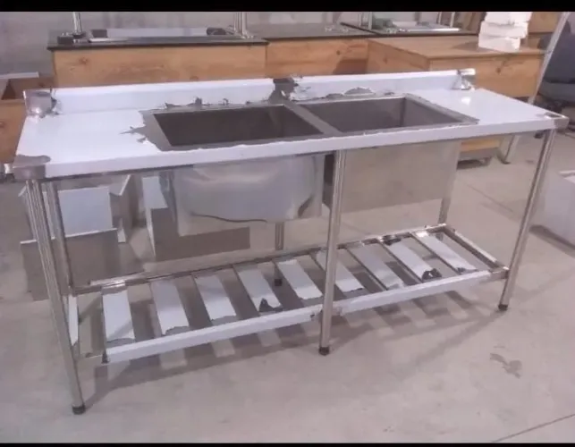 Pia de inox para cozinha industrial