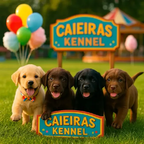 Labrador companheiro - filhotes ideais para crianças cheias de energia!