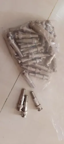 30 Conector BNC Macho com mola para câmera CFTV