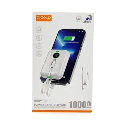 Power Bank Portátil 10000 mAh 0 Gold