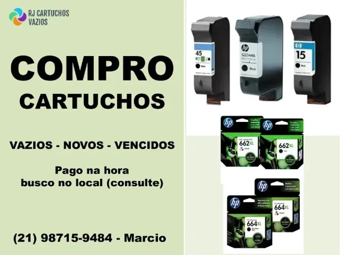 Cartucho de impressoras vazios, novos vencidos