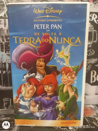 FITA VHS WALT DISNEY DUBLADO - PETER PAN EM DE VOLTA A TERRA DO NUNCA