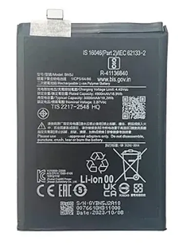 Bateria Xiaomi Redmi 12T 12T PRO POCO X5 5G NOTE 12 5G BN5J