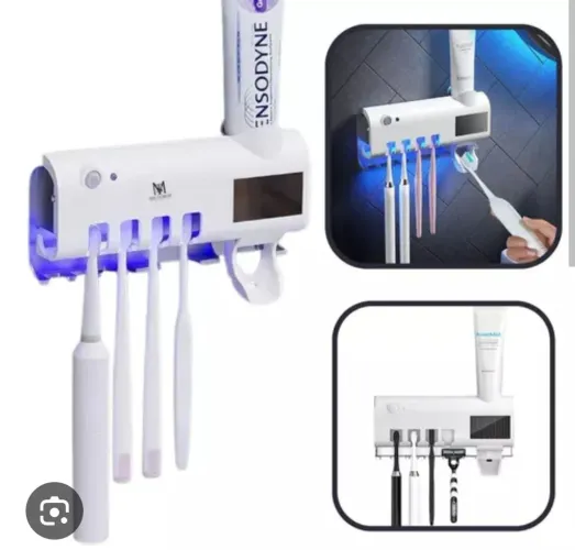 Porta Escovas de Dentes Automático com Luz UV