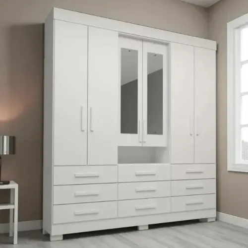 Guarda Roupa Débora Branco (PRODUTO NOVO)