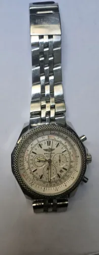 Relogio Breitling for Bentley - Cronógrafo - Mostrador Branco - Aço Inox