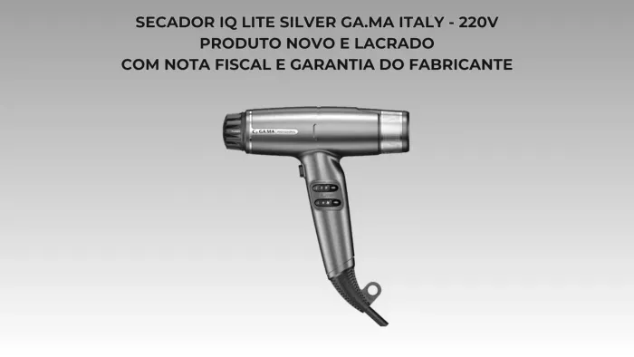 Secador de Cabelo Gama Italy IQ Lite Silver 220V