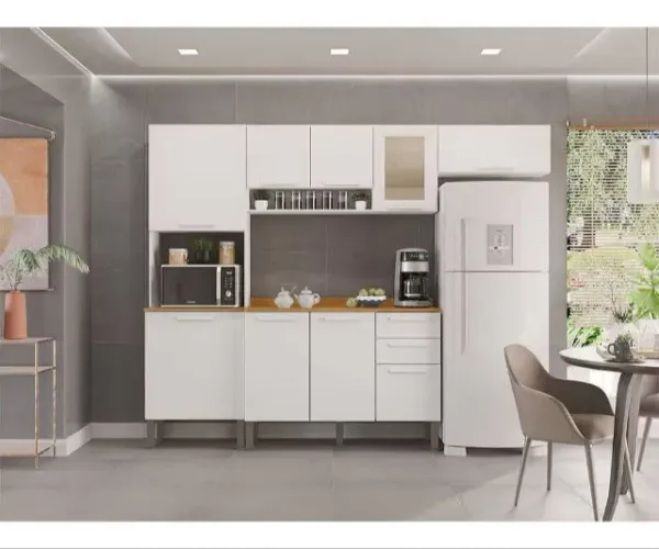 Cozinha Completa New Valencia Vidro Reflecta 8 Portas - NOVO DE FÁBRICA!