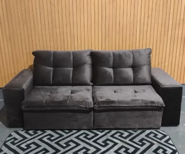 Sofá Roma Retrátil e Reclinável 2.24mt DIVIDIMOS EM ATE 10 X SEM JUROS