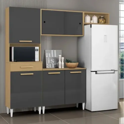 Armário de Cozinha Isabelle Compacta com 06 Portas 01 Gaveta  -FAZEMOS ENTREGA!