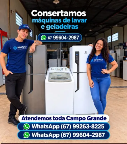 Consertamos máquina de lavar e geladeira