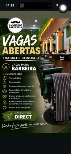Vaga para Mulher Barbeira