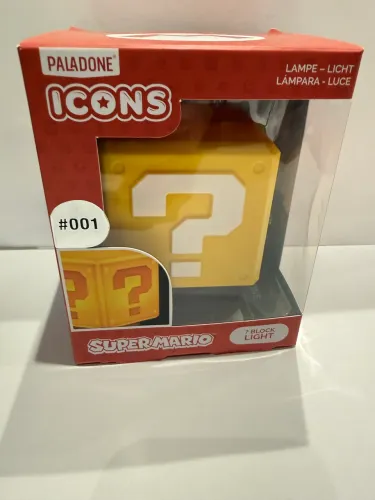 (? Block): Luminária Bloco de Interrogação Super Mario Paladone - Icon Light