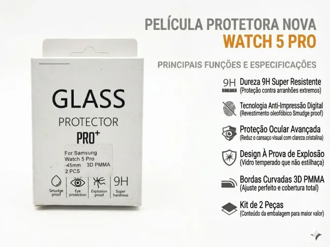 Película Gel Smartwatch Samsung Watch 5 PRO 45mm 2Pcs