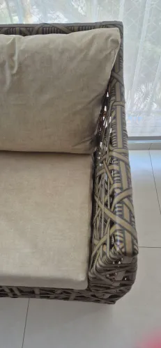 Sofá Fibra Sintética para Jardim Sacada Ambiente Interno e Externo