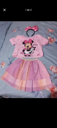 Conjunto Minnie+ tiara + sandália Minnie