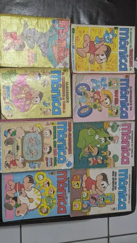 Lote 8 Gibis Mônica Editora Abril - Anos 80 - Inclui Super-Almanaque nº 1