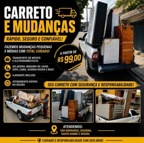 Carreto e Mudanças - Rápido, Seguro