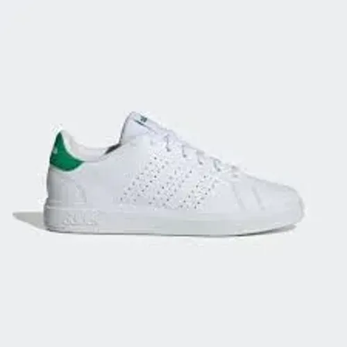 Tênis Adidas Advantage infantil branco e verde