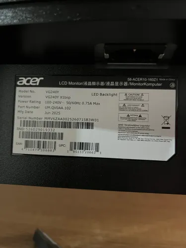 Monitor gamer Acer Nitro 24? 200HZ 05.ms