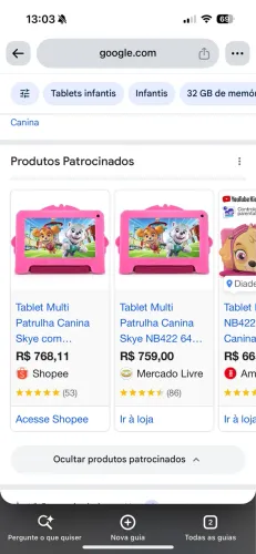 Tablet Patrulha Canina