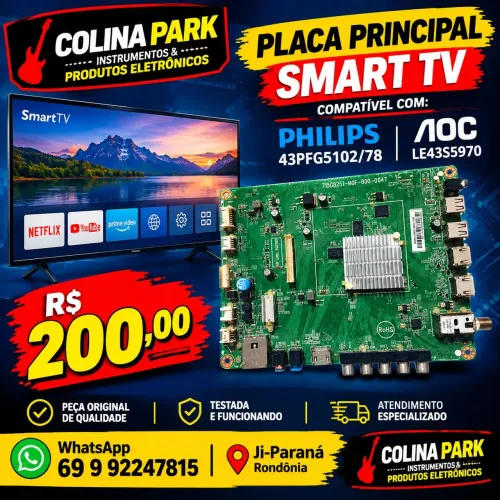Placa Principal Philips 43PFG5102/78 Compatível Com AOC LE43S5970