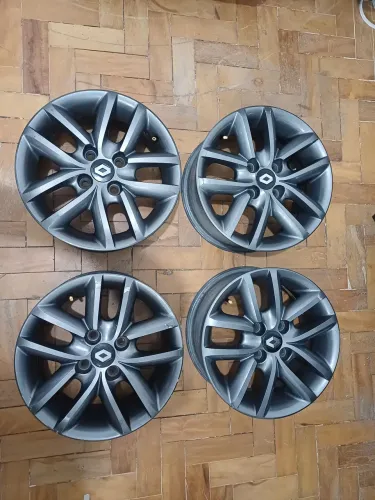 Rodas Renault Aro 14 Originais Grafite 4x100 Clio Sandero Logan