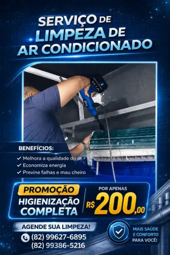 Promoção Limpeza e Higienização Completa