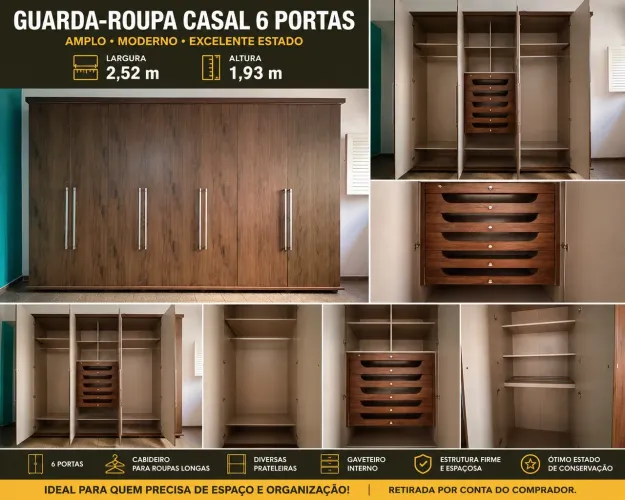 Guarda roupa 6 portas