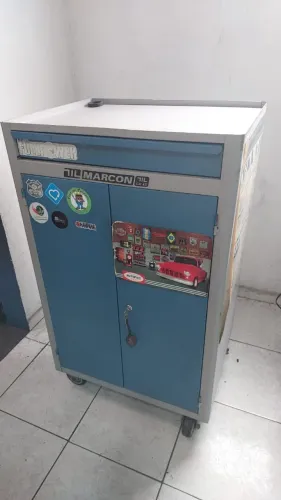 Rack Móvel para Computador com Gaveta Porta Teclado Marca MARCON