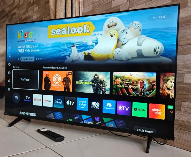 TV SMART QLED 4K LINDA BEM FININHA COM ALEXA NELA MSM ACEITO CARTÃO