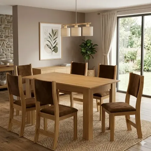 Mesa de jantar com 6 lugares em estoque