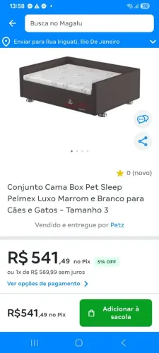 Cama box para pet marca Pet Sleep