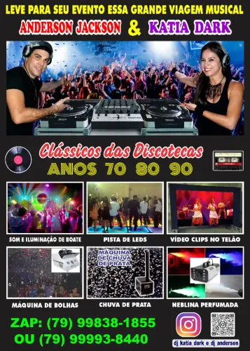 BOATE ANOS 70, 80, 90 E 2000 COM DJ., SOM E LUZ