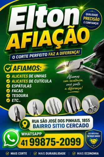 Afiação de alicates de cutícula e unhas