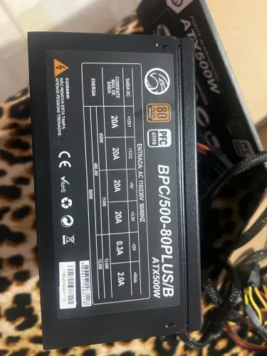 Fonte de alimentação para PC BPC/500-80PLUS/B 500W preta
