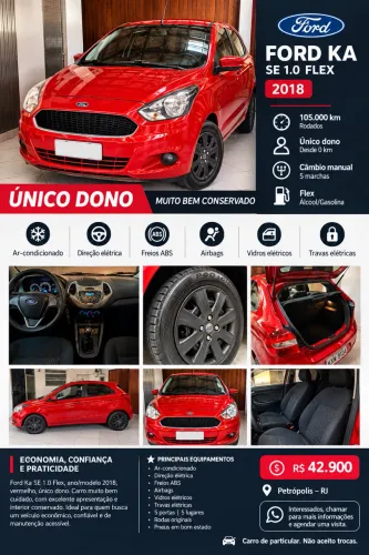 Ford KA 1.0 Se/se Plus Tivct Flex 5P 2018