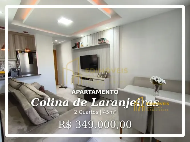 Colina de Laranjeiras: Apartamento 2 quartos com área de lazer completa!