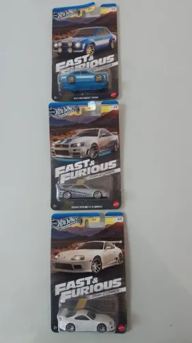 Hot Wheels Set c/ 3 - Skyline, Supra e Escort - Brian O Conner