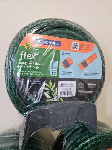 Kit Mangueira para Jardim Tramontina 20 Metros com esguicho e suporte - Nova