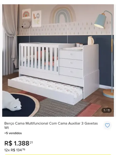 Berço cama multifuncional 