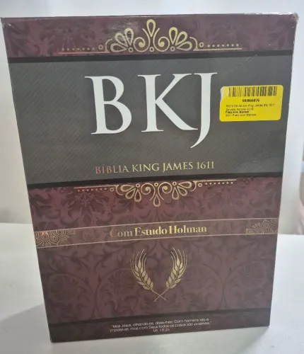 BIBLIA DE ESTUDOS BKJ 1611 preta com marrom