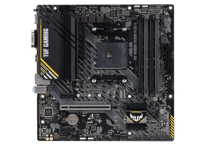 Placa Mãe Asus TUF GAMING A520M-PLUS II (AM4/4xDDR4/HDMI/DisplayPort/D-Sub/M.2/USB 3.2)