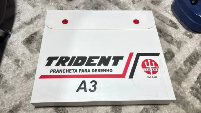 Prancheta Portátil Trident A3 com Régua Paralela para Desenho
