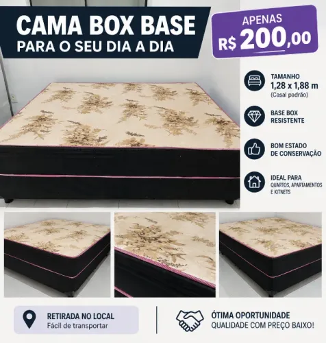 CAMA BOX BASE 1,28 X 1,88 M
