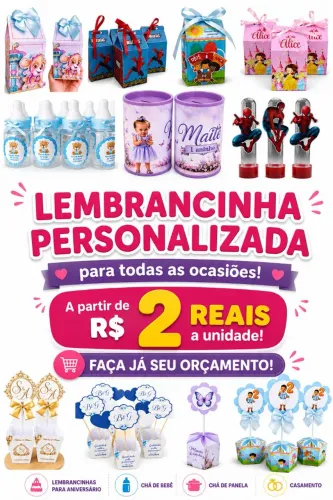 Lembrancinhas de festa de aniversário.
