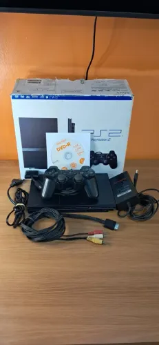 Playstation 2 Slim Na Caixa Desbloqueado