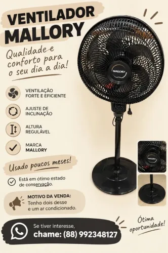 Ventilador Seminovo, Pouco Usado e em Ótimo Estado!