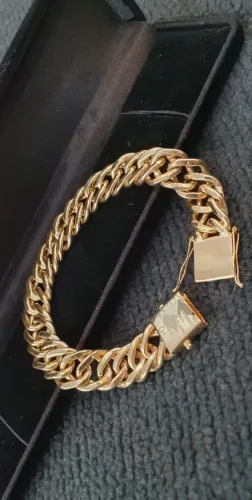 PULSEIRA GRUMET OURO 18K - 90.1g - NUNCA USADA